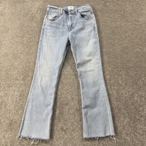Citizens Of Humanity Isola Bootcut Jeans Light Wash Raw Hem Stretch 26 Womens